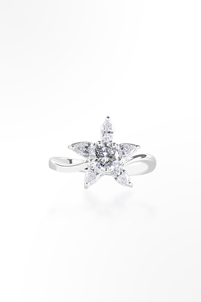 H&E《海星》Star Fish Diamond Ring 鑽石戒指白K金款