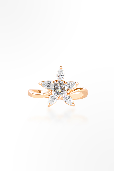 H&E《海星》Star Fish Diamond Ring 鑽石戒指玫瑰金款