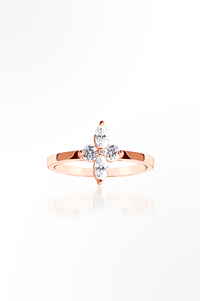 H&E《星芒》Star Light Diamond Ring 鑽石戒指玫瑰金款