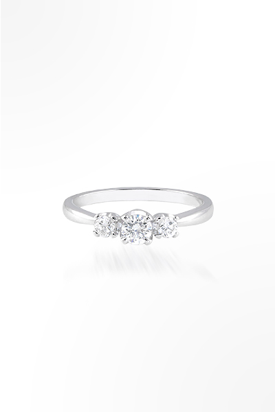 H&E《盈》三鑽輕盈鑽石戒指