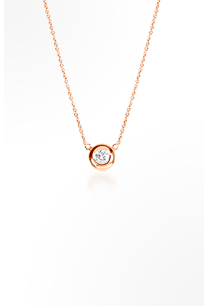 H&E《晨曦》Sun Light Necklace 鑽石項鍊玫瑰金款