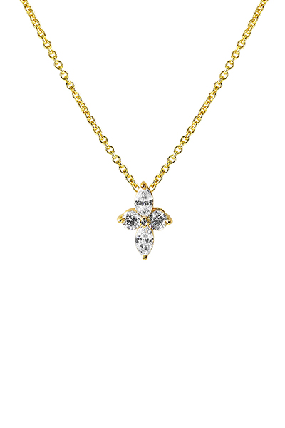 H&E《星芒》Star Light Diamond Ring 鑽石項鍊黃K金款