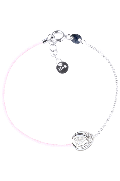 H&E《微奢華》Lite Pear Bracelet 水滴型繩手鍊
