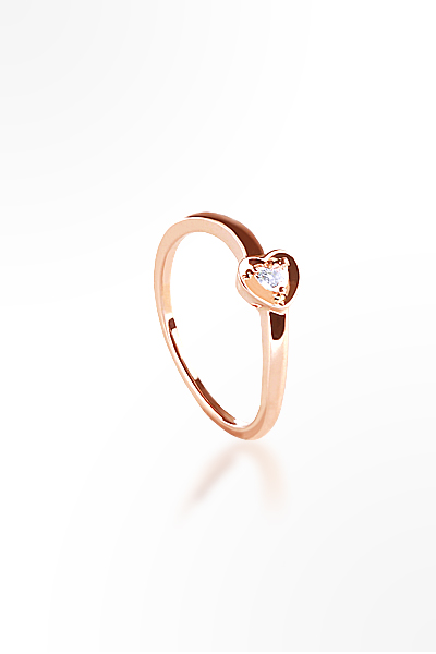 H&E《微奢華》Lite Heart Ring 玫瑰金心型戒指
